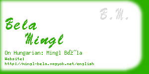 bela mingl business card